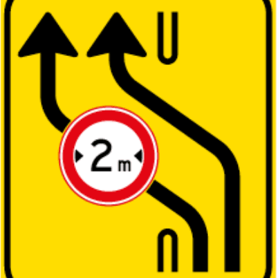 Tijdelijke rijrichting 2 rijstroken